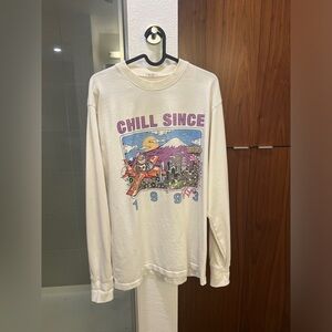 Brandy Melville White Crewneck Top